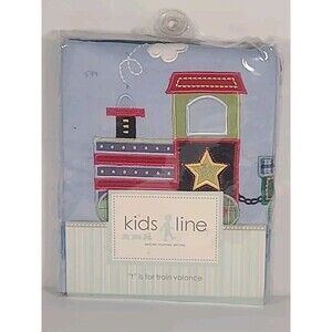 Kidsline Train Valance Window Treatment "T" Is For Train 100% Cotton 14" X 60"